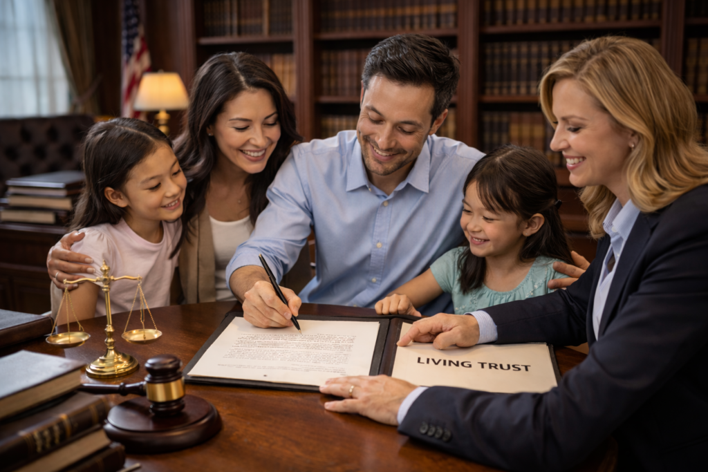 family signing family signing
